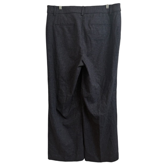 Loft Women’s Size 14 High Waist Trouser Wide Leg Navy Houndstooth Dress Pants - Picture 12 of 13